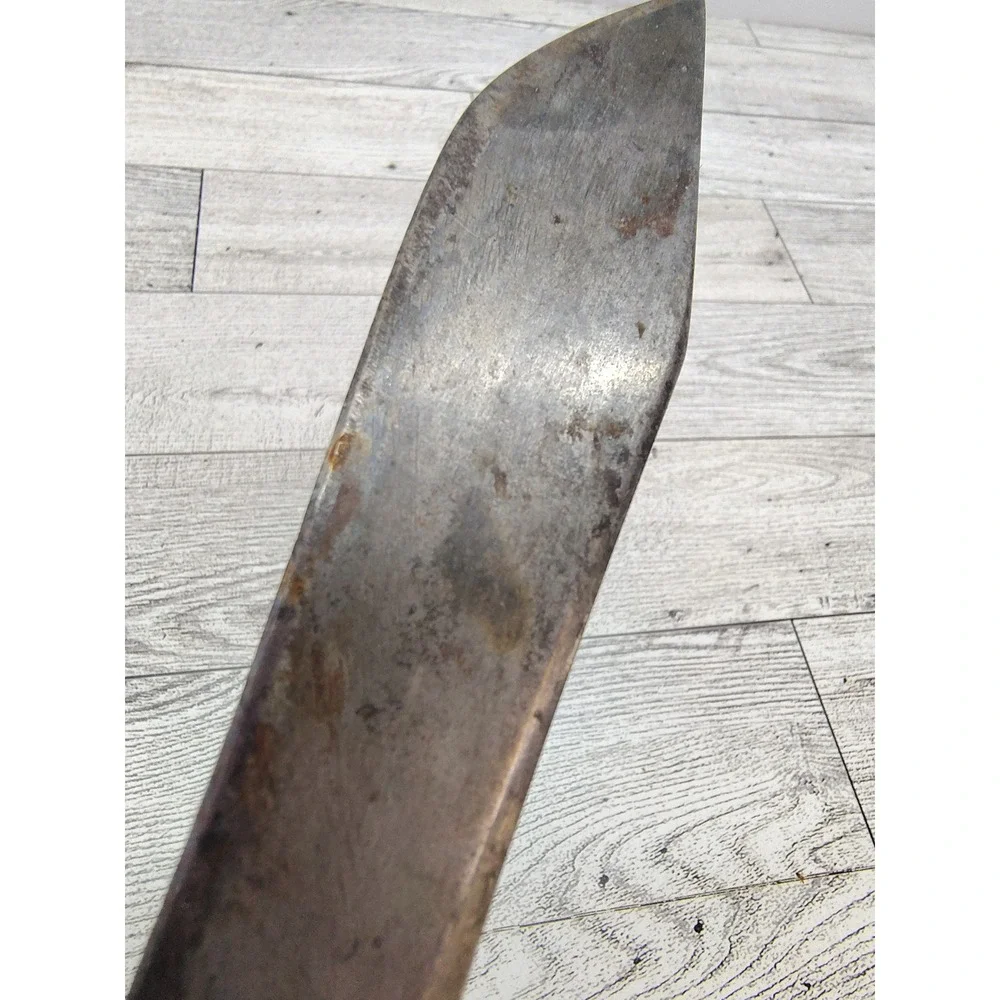 Vintage Kitchen Cleaver Butcher Knife‎ Rustic Patina Chef Unusual Shape Blade